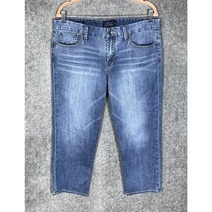 Lucky Brand Sweet Jean Crop Jeans Womens Size 12 Blue Denim Pockets‎